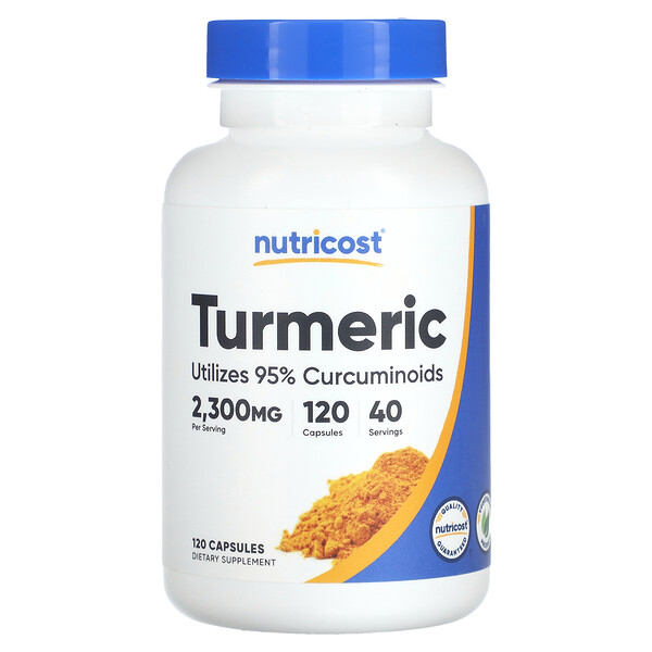 Куркума с куркумином - 2300 мг - 120 капсул - Nutricost Nutricost