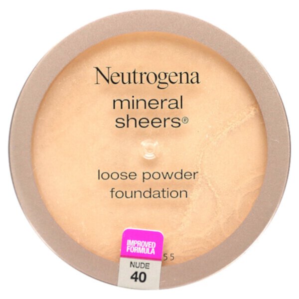 Рассыпчатая тональная основа Mineral Sheers, телесный оттенок 40, 0,19 унции (5,5 г) Neutrogena