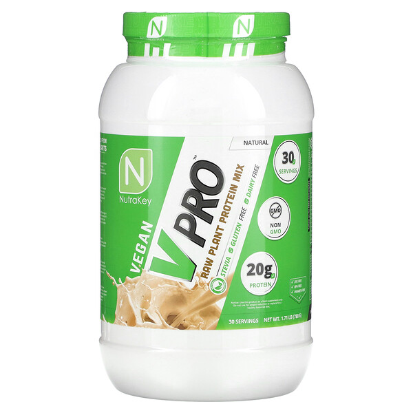 V Pro, Смесь сырых растительных белков, натуральная, 1,71 фунта (780 г) Nutrakey