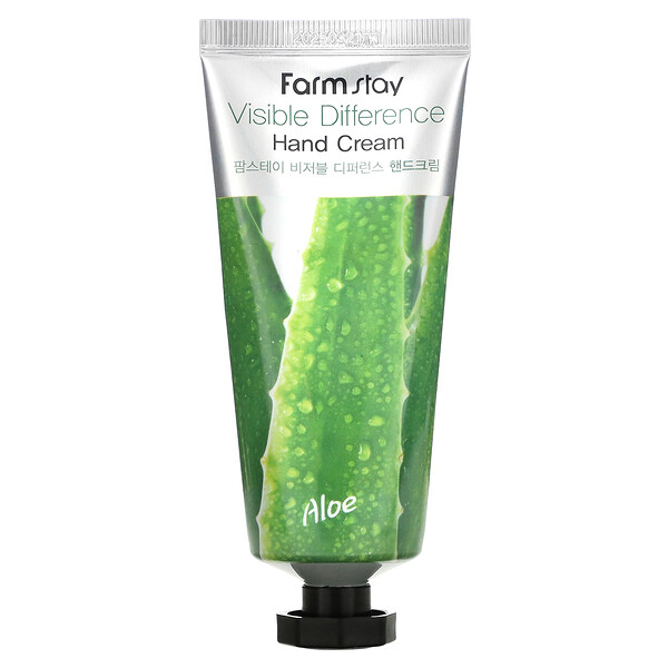 Visible Difference Hand Cream, Aloe, 3.52 oz (100 g) Farmstay
