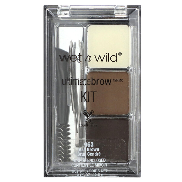 Ultimate Brow Kit, пепельно-коричневый, 0,09 унции (2,5 г) Wet n Wild