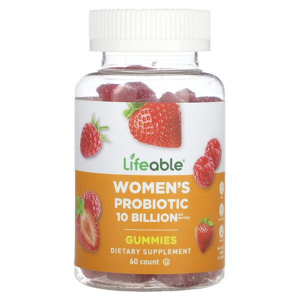 Women's Probiotic, Berry, 5 Billion CFU, 60 Gummies (Жевательные конфеты) Lifeable