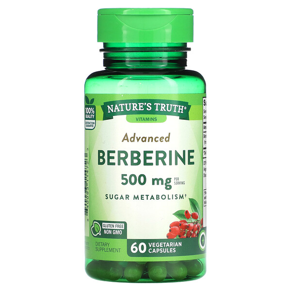 Усовершенствованный берберин, 250 мг, 60 вегетарианских капсул Nature's Truth