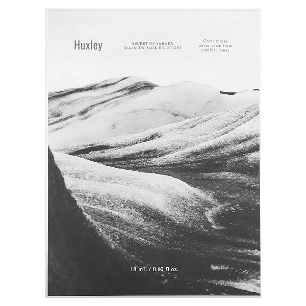 Secrets of Sahara, Балансирующая тканевая маска для красоты, крепкая фиксация, 1 лист, 18 мл (0,6 жидк. унции) Huxley