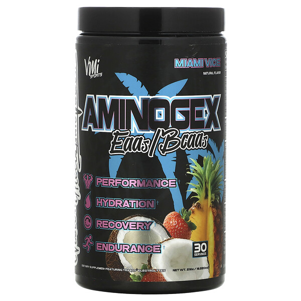 Aminogex, EAA/BCAA, Miami Vice, 18,52 унции (516 г) VMI Sports