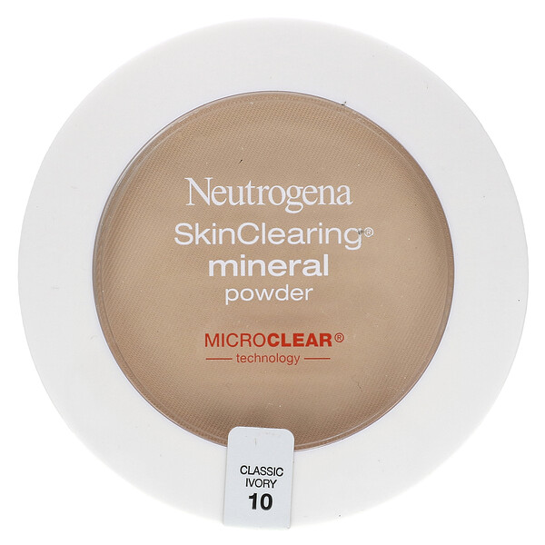 Минеральная пудра SkinClearing, Classic Ivory 10, 0,38 унции (11 г) Neutrogena