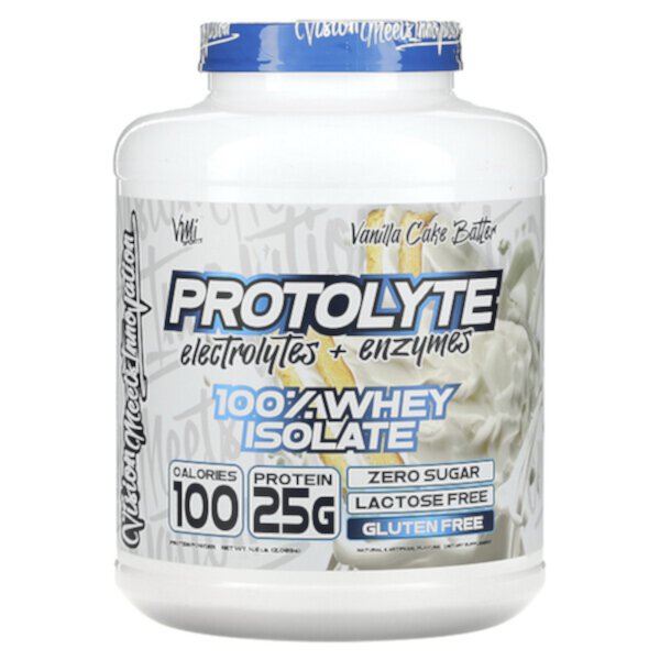 ProtoLyte, 100 % сывороточный изолят, ванильное тесто для кексов, 4,6 фунта (2089 г) VMI Sports