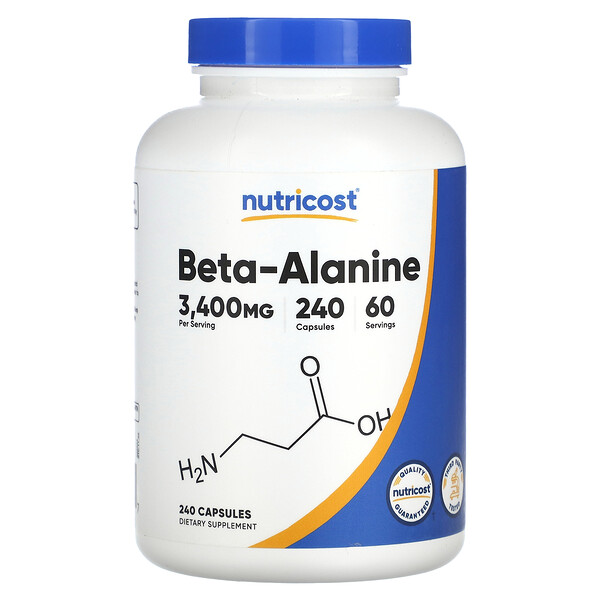 Beta-Alanine, 850 mg, 240 Capsules Nutricost