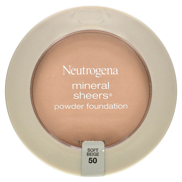 Mineral Sheers, Пудровая основа, мягкий бежевый 50, 0,34 унции (9,6 г) Neutrogena