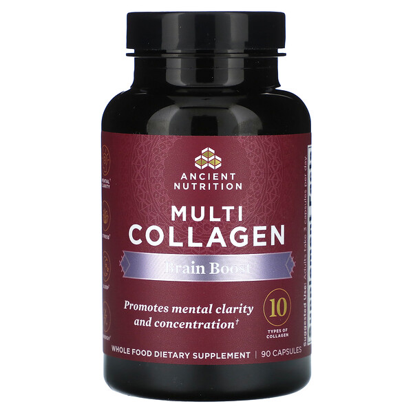 Multi Collagen, Brain Boost - 90 капсул - Ancient Nutrition Ancient Nutrition