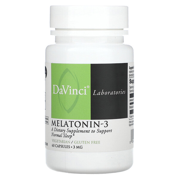 Мелатонин-3, 3 мг, 60 капсул DaVinci
