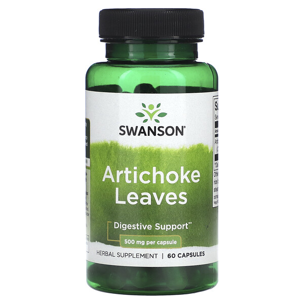 Артишок, Листья - 500 мг - 60 капсул - Swanson Swanson