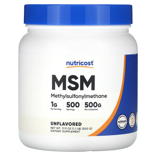 MSM, Без вкуса - 500 г - Nutricost Nutricost