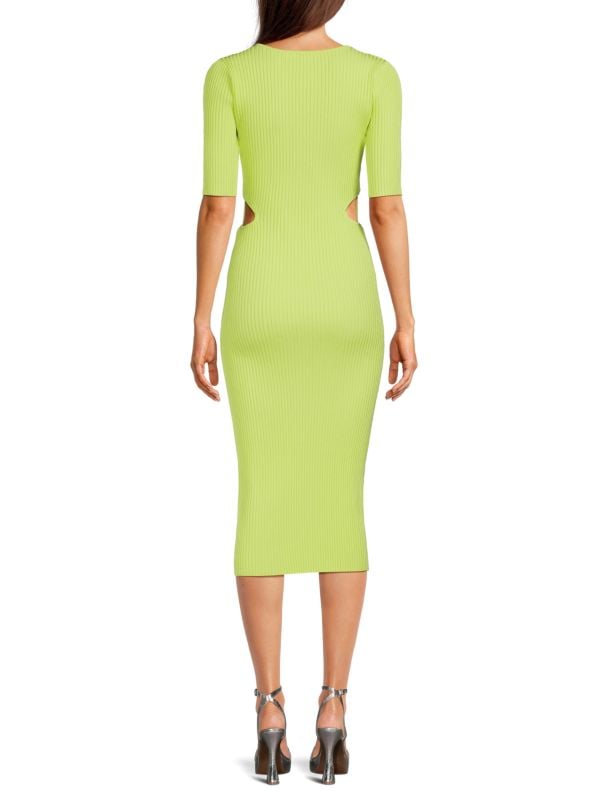 Женское Вечернее платье SIMKHAI Colette Ribbed Midi Bodycon SIMKHAI