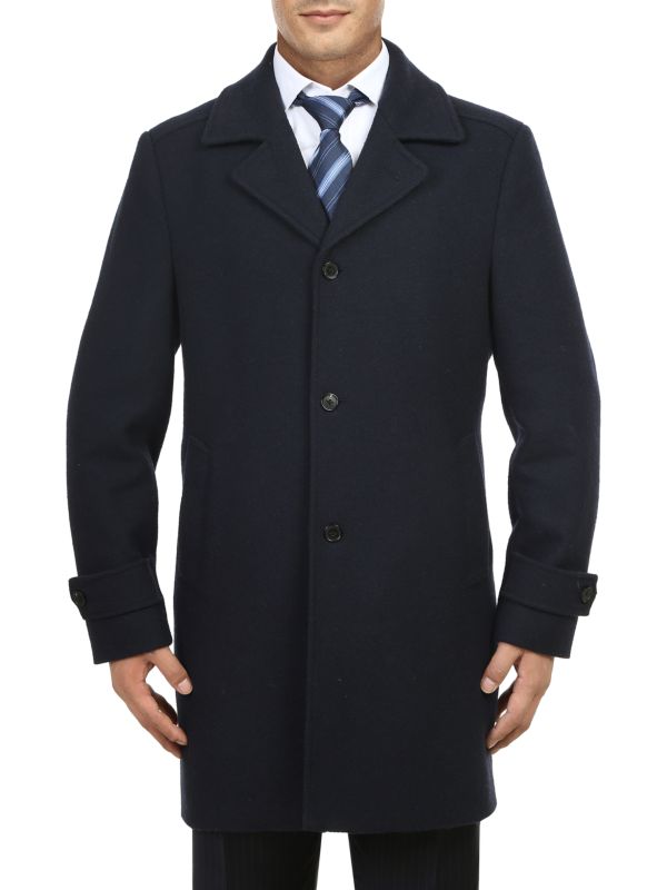 Облегающее верхнее пальто из смесовой шерсти и твила English Laundry