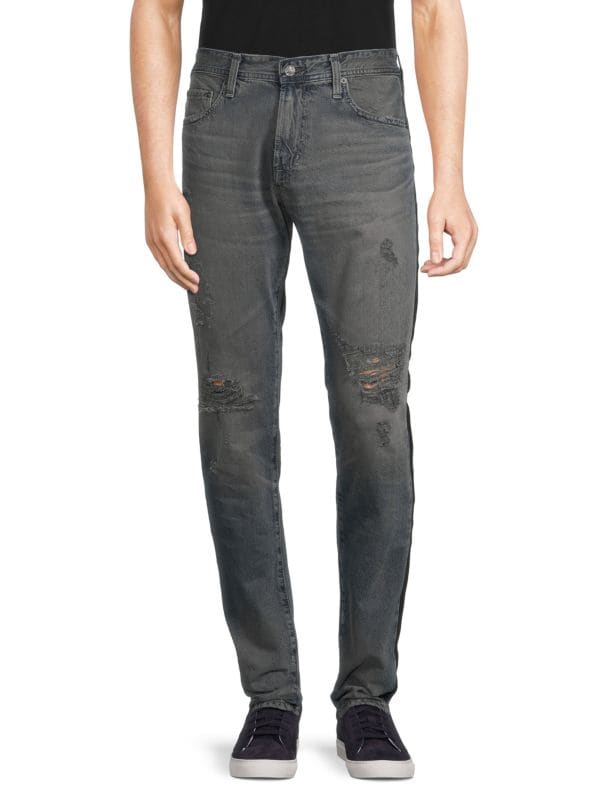 Узкие джинсы скинни со средней посадкой и потертостями AG Jeans
