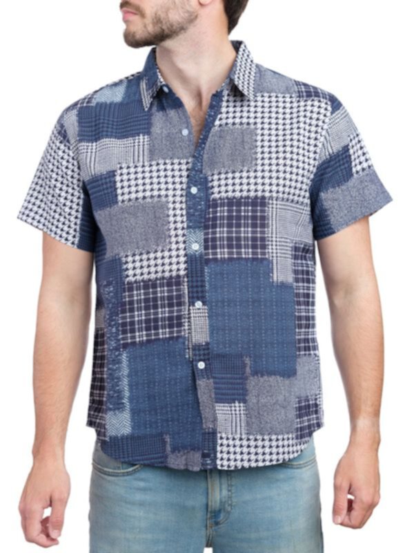 Рубашка с коротким рукавом в стиле пэчворк Saryans Arthur