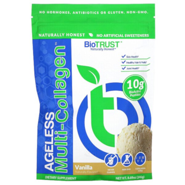 Ageless Multi-Collagen, ваниль, 8,69 унции (246 г) BioTRUST