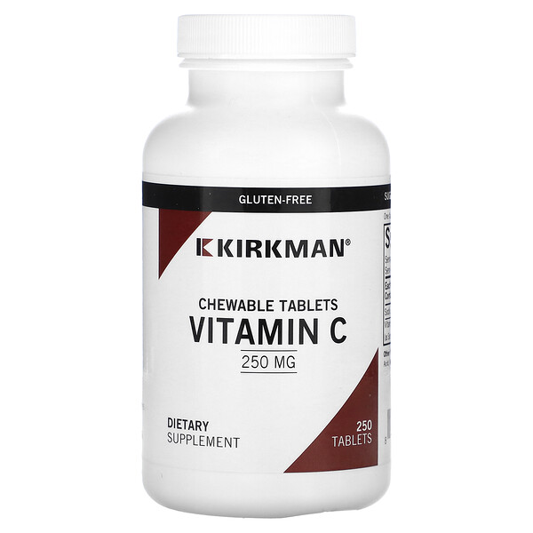 Жевательный витамин С, 250 мг, 250 таблеток Kirkman Labs