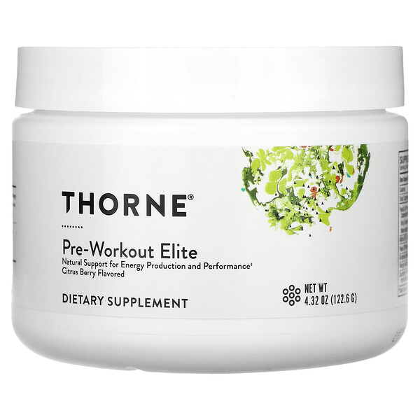 Pre-Workout Elite, Цитрусовые ягоды, 4,32 унции (122,6 г) Thorne