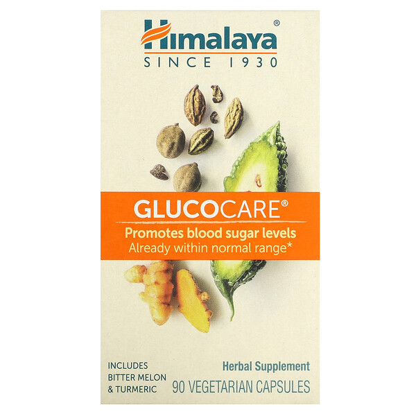 Glucocare, 90 вегетарианских капсул Himalaya