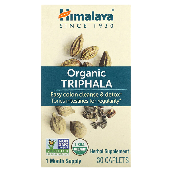 Organic Triphala, 30 Caplets Himalaya