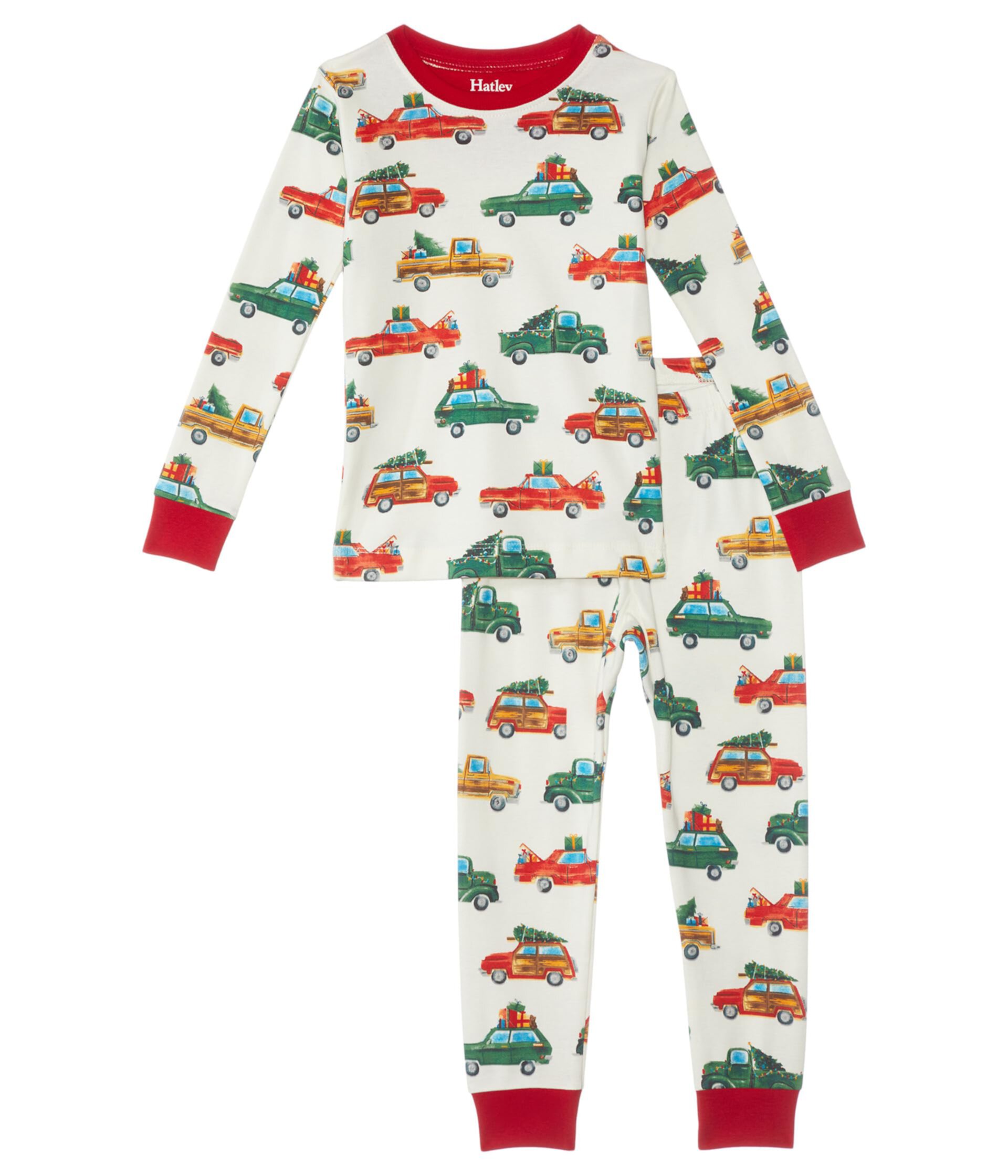 Хлопковый пижамный комплект Holiday Cars (для малышей/маленьких/больших детей) Hatley