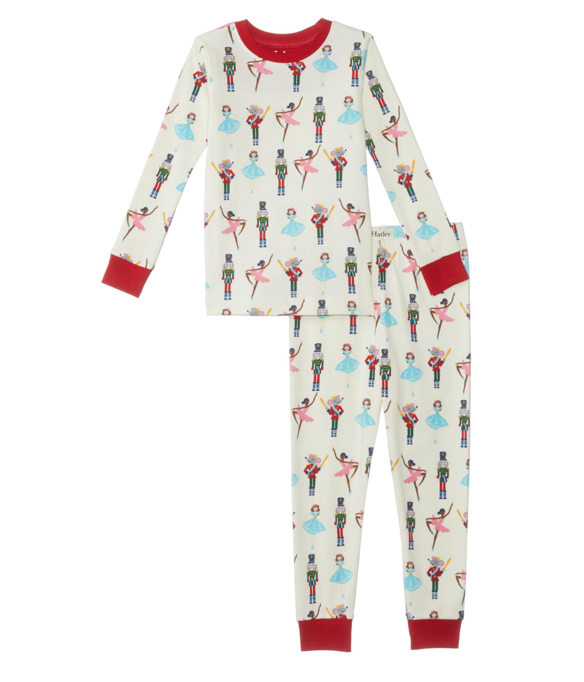 Хлопковый пижамный комплект «Щелкунчик» (для малышей/маленьких детей/больших детей) Hatley