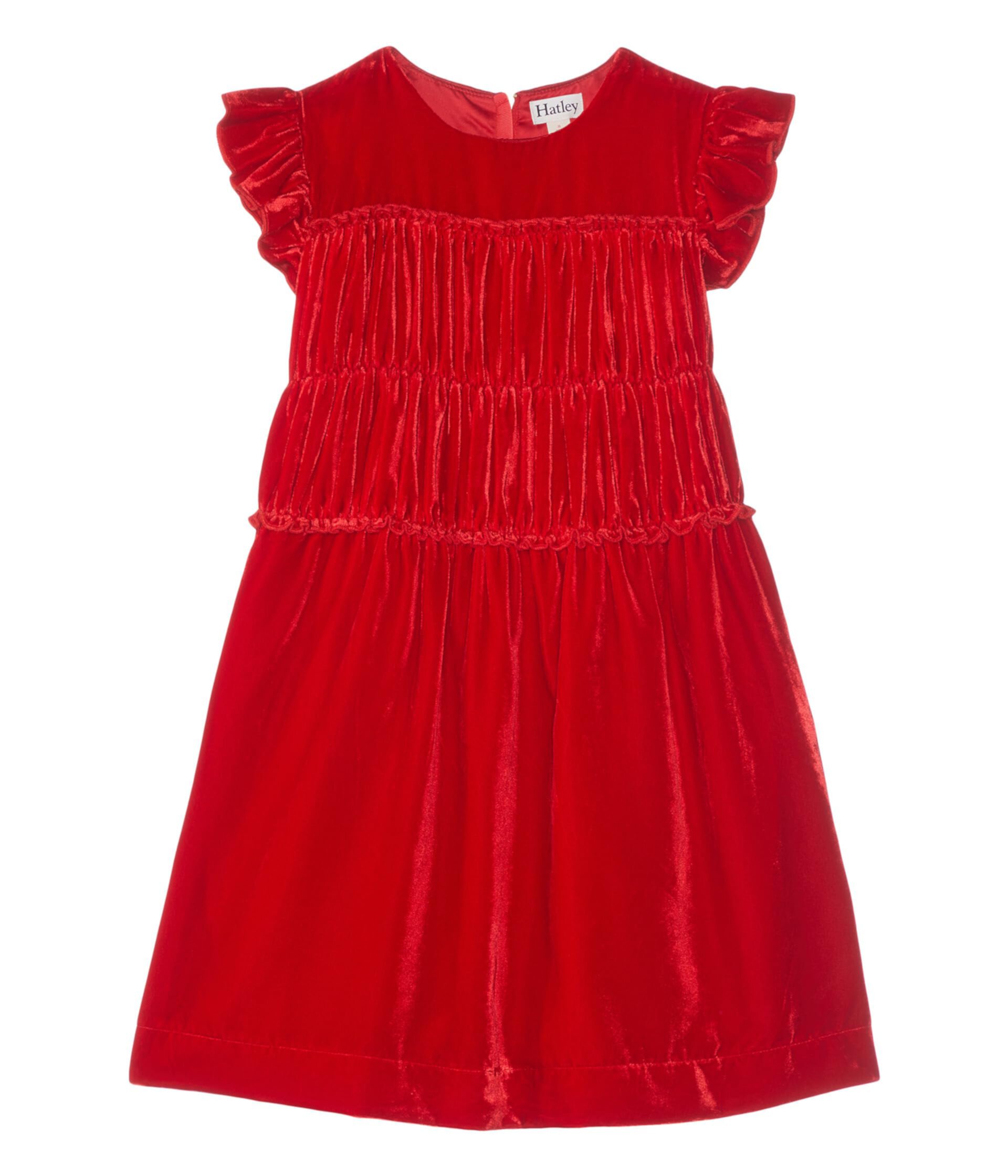 Velvet Smock Panel Dress (Toddler/Little Kids/Big Kids) Hatley