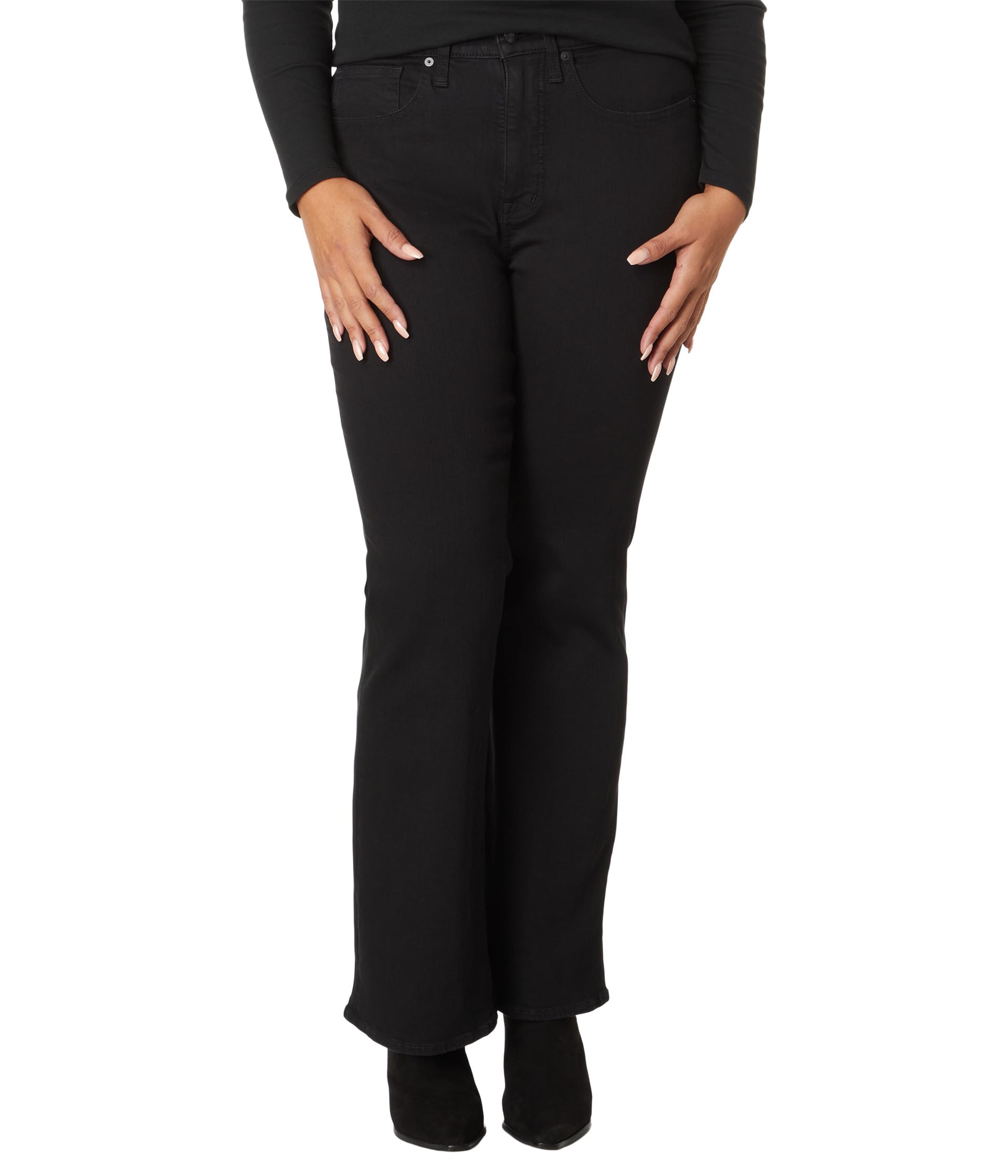 Plus Curvy Skinny Flare in Black Frost Madewell