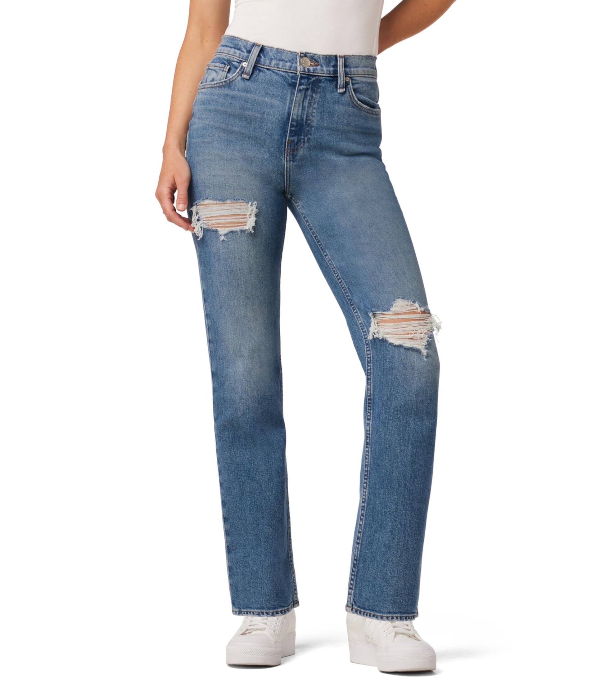 Remi High-Rise Straight в цвете Destructed Lucent Hudson Jeans