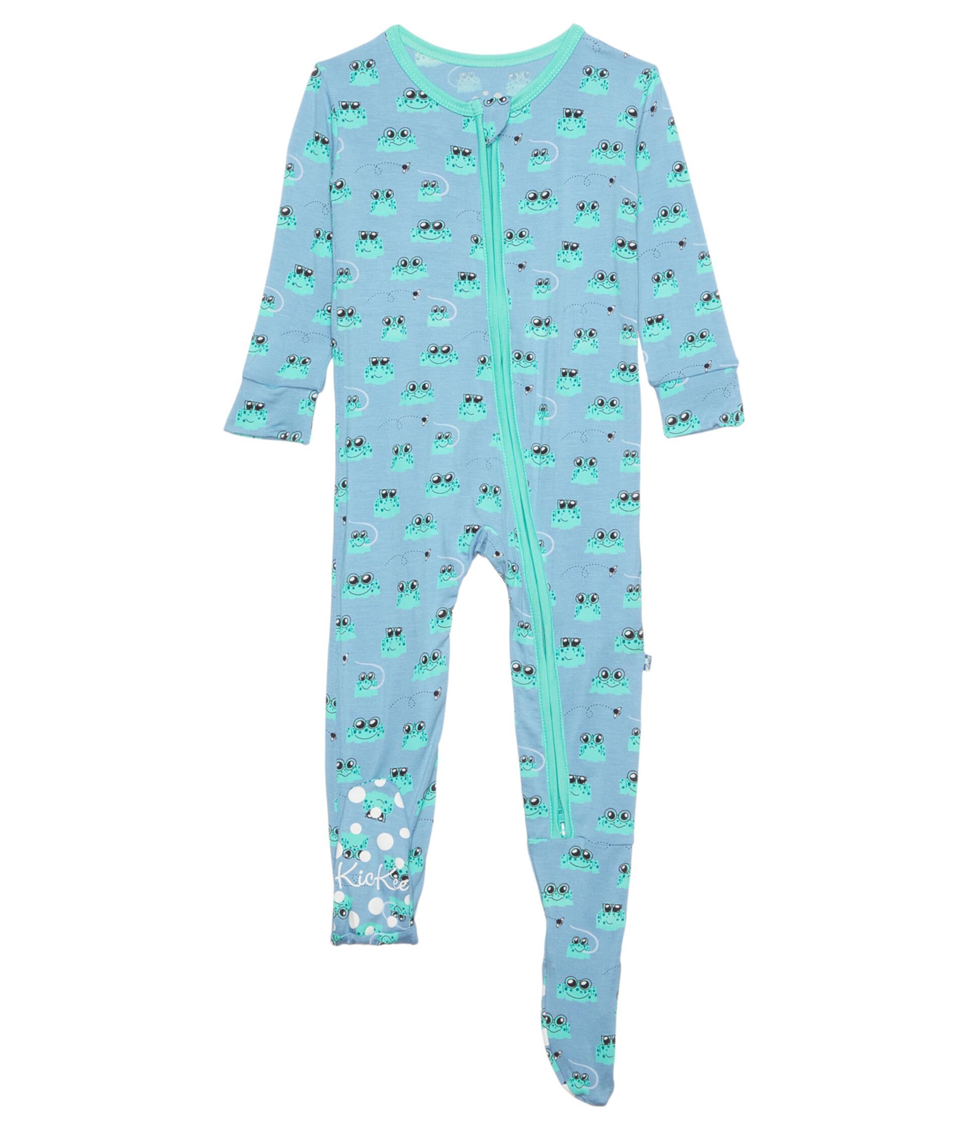 Print Footie with Two-Way Zipper (Infant) Kickee Pants Kids