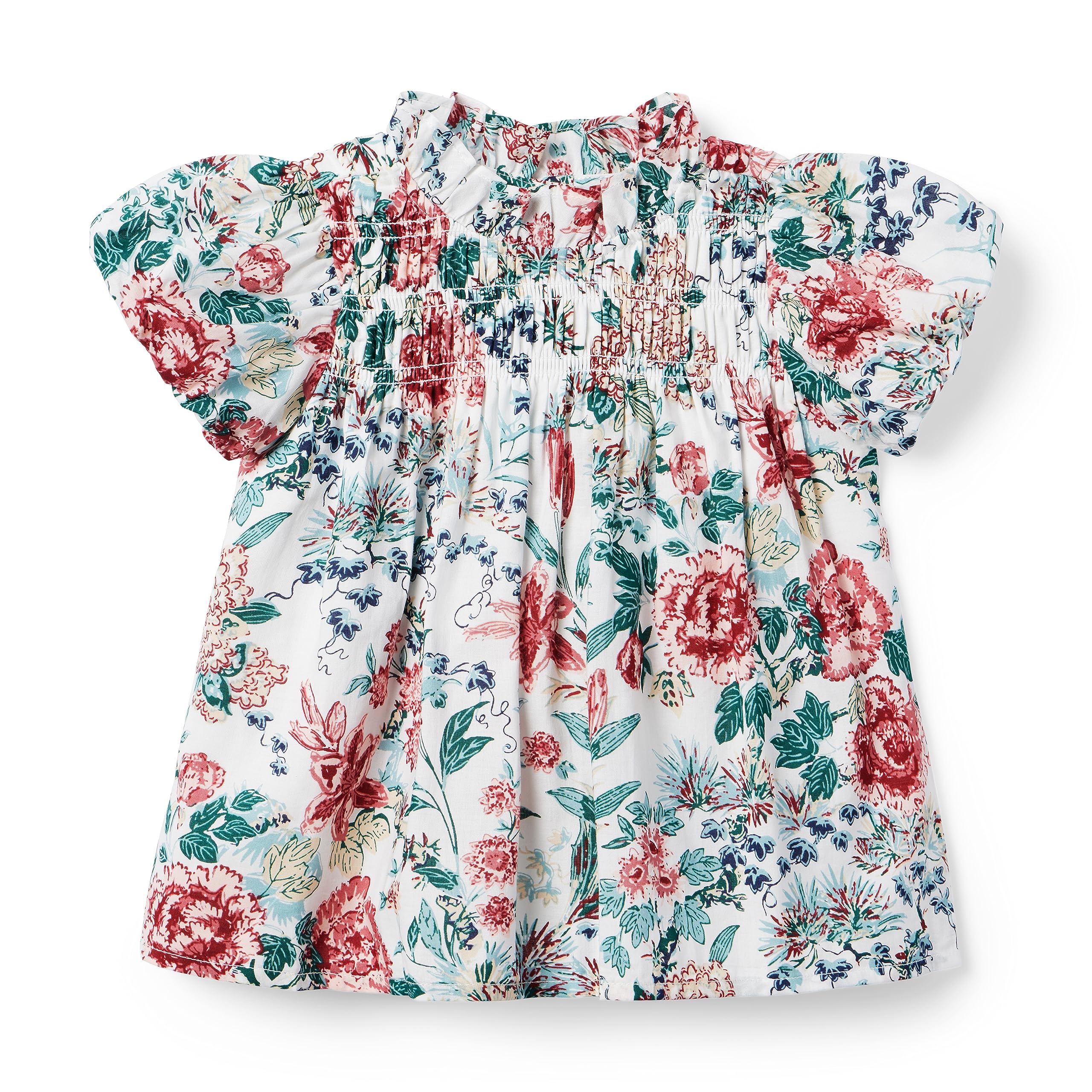 Блузка со сборками с цветочным принтом (для малышей/маленьких детей/больших детей) Janie and Jack