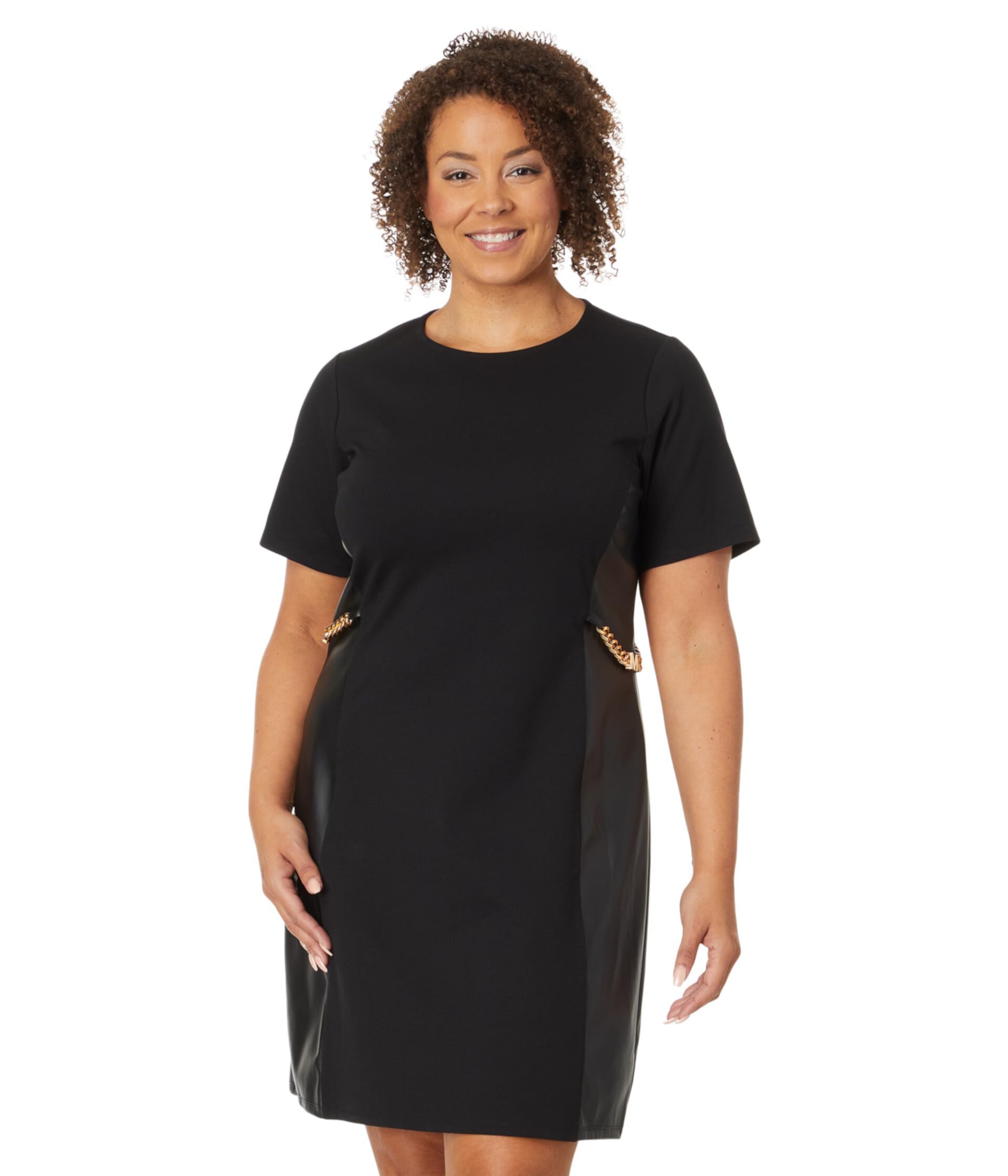 Plus Size Leather Chain Dress Michael Kors