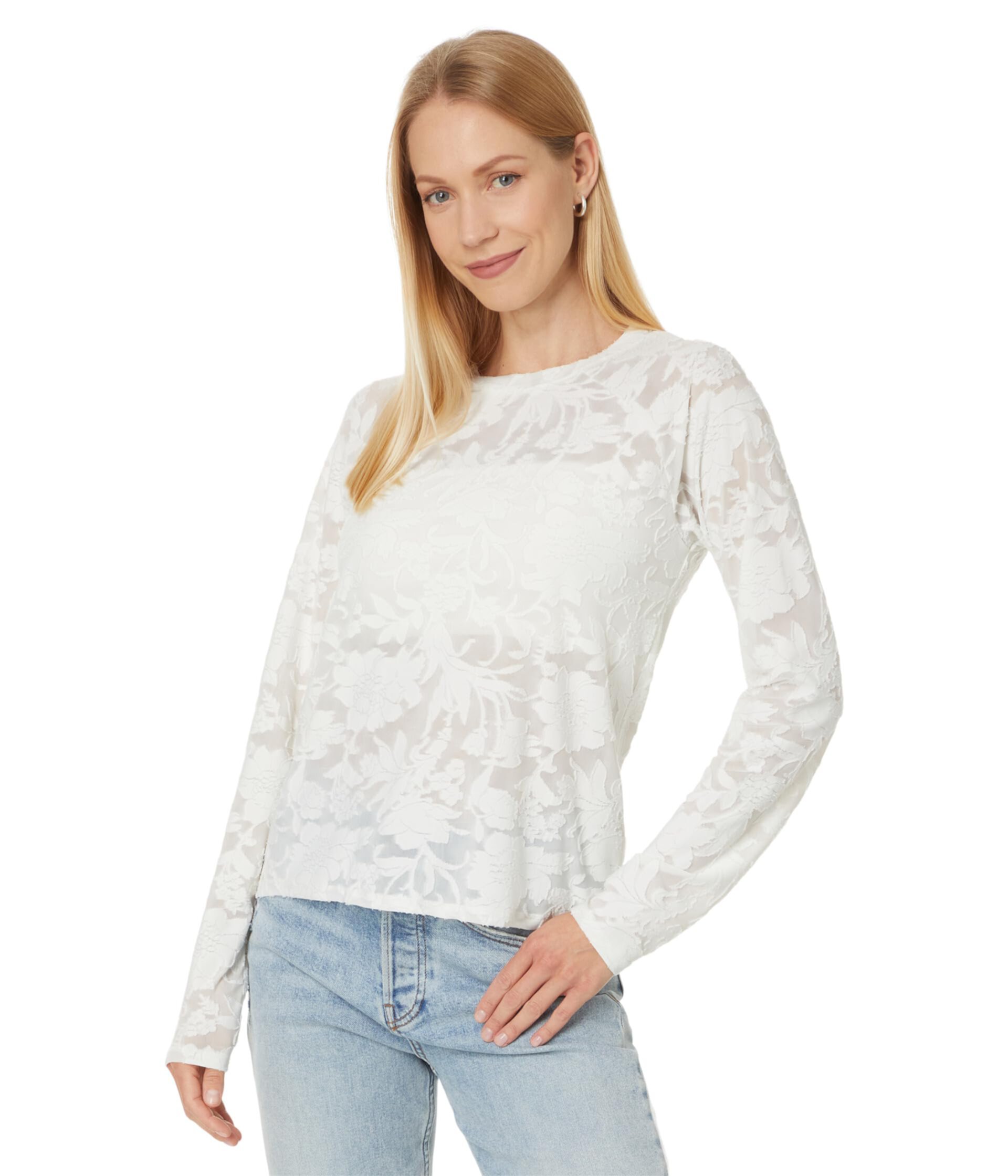 Женская Футболка Splendid Cecelia Floral Long Sleeve Splendid