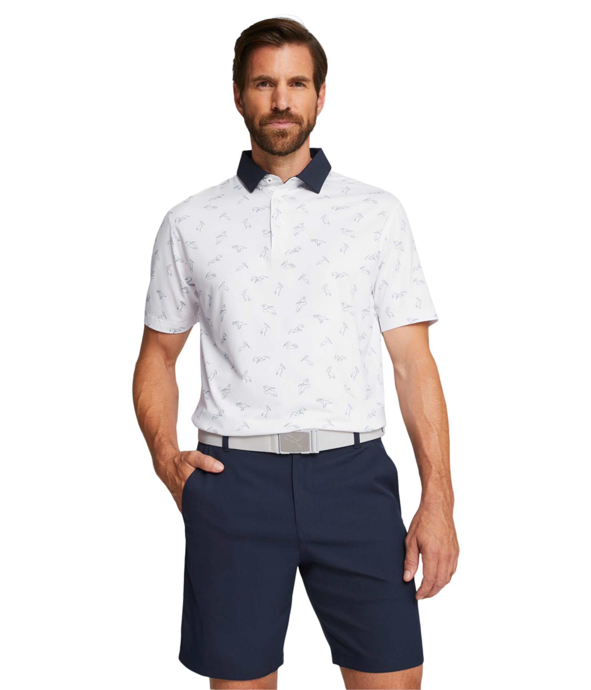 PUMA Golf CLOUDSPUN Echo Polo с 20% переработанных материалов и защитой UPF 40 PUMA Golf