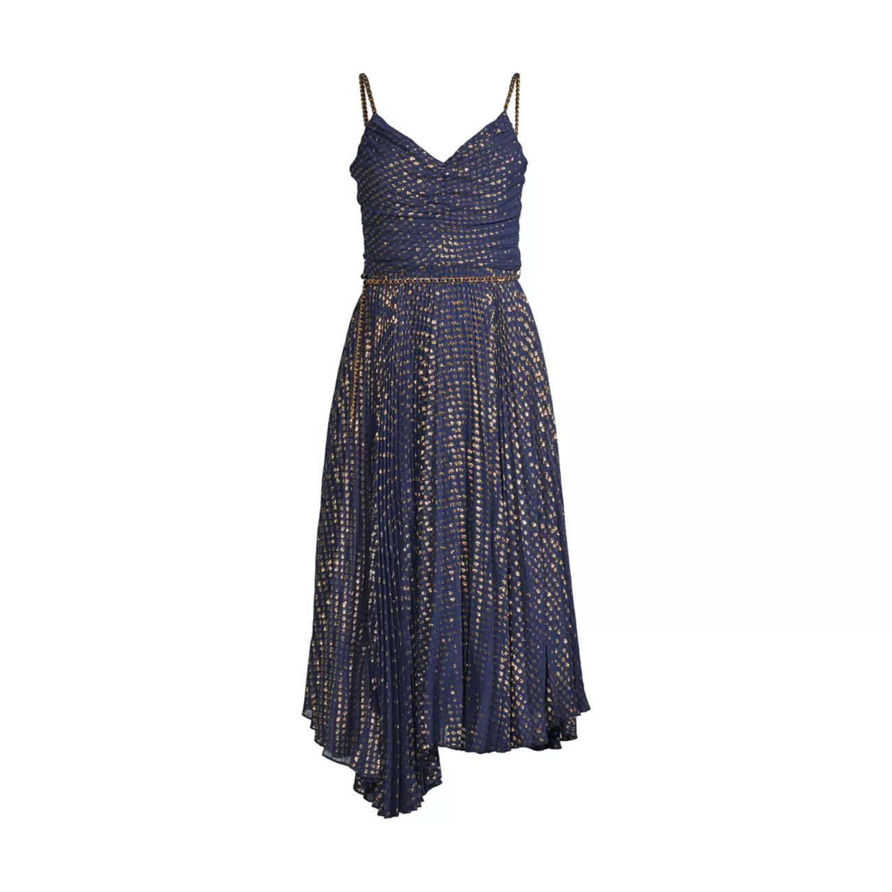 Плиссированное шифоновое платье-миди Solange DELFI