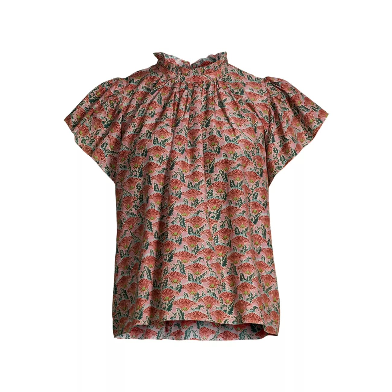 Блуза Carla из шелковой смеси с цветочным принтом Birds of Paradis