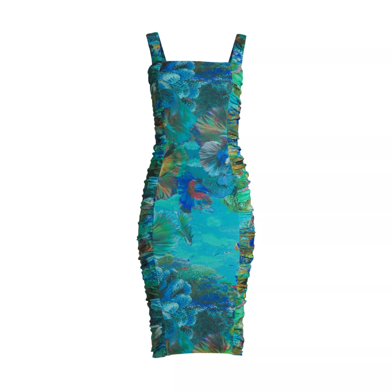 Платье миди Sea с квадратным вырезом FUZZI