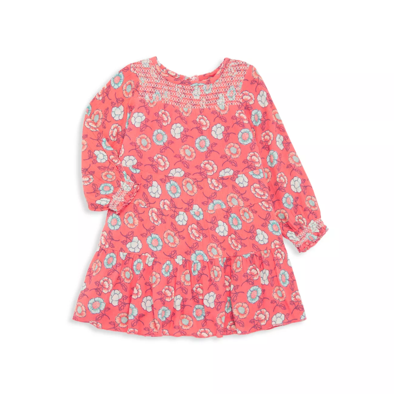 Платье со сборками с цветочным принтом для маленьких девочек PEEK