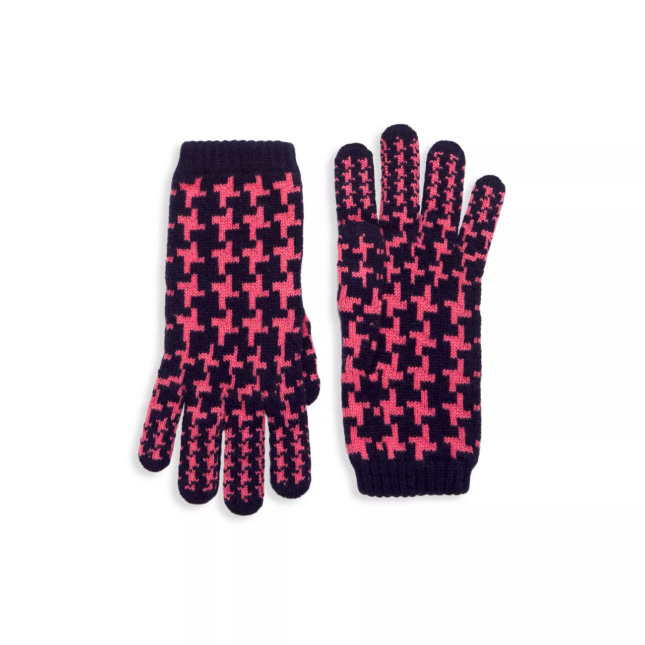 Кашемировые перчатки с узором «гусиные лапки» Rosie Sugden