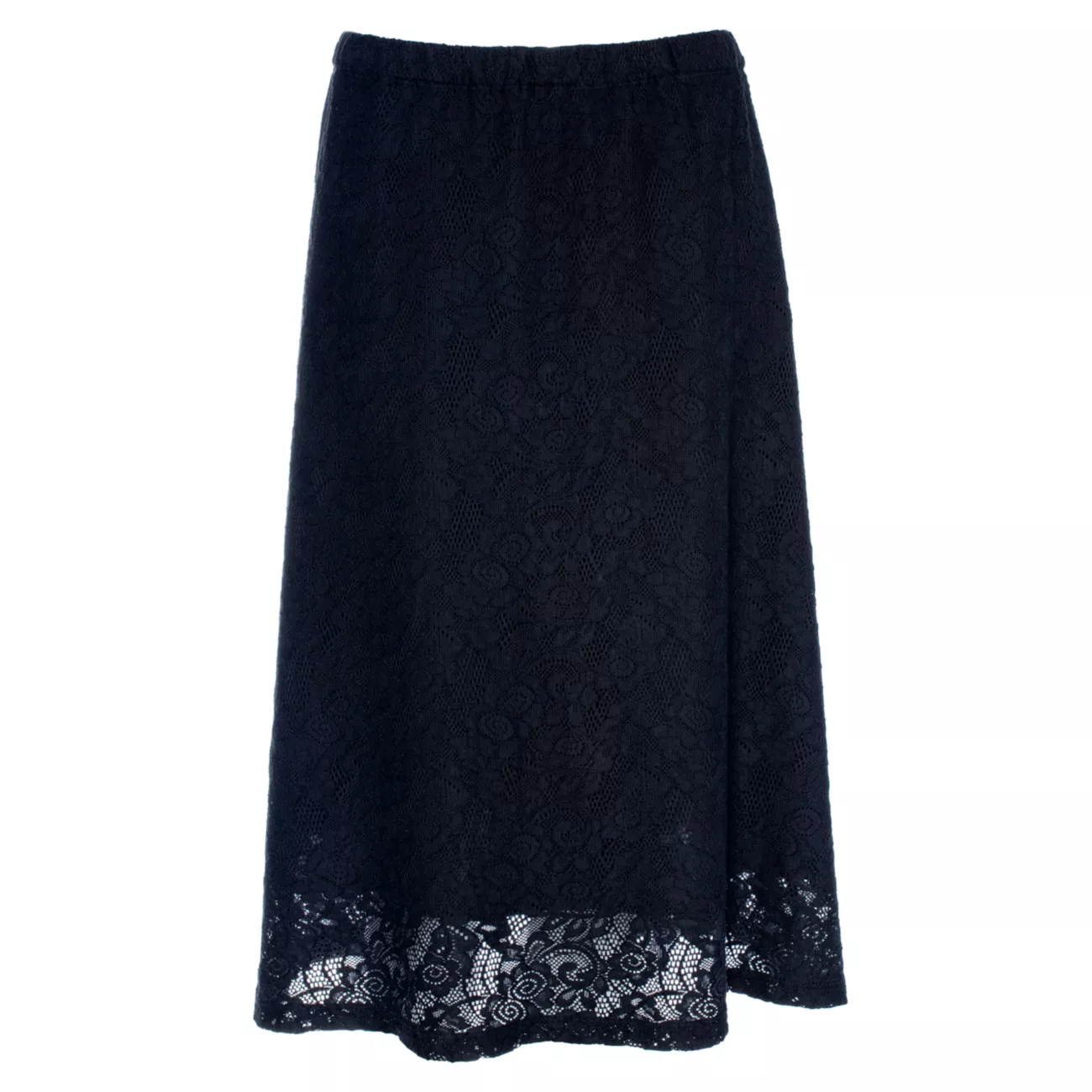 Кружевная юбка-трапеция с прозрачным подолом на частичной подкладке Wilt