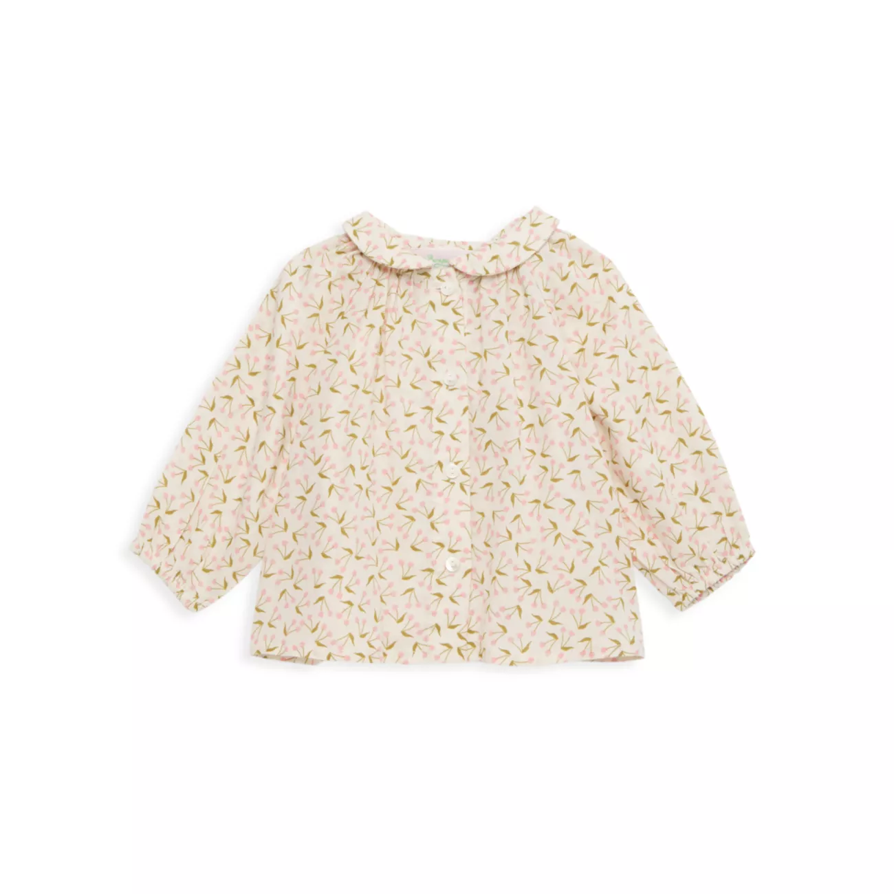Для маленьких девочек &amp; Блузка «Питер Пэн» для маленькой девочки с вишневым принтом Bonpoint