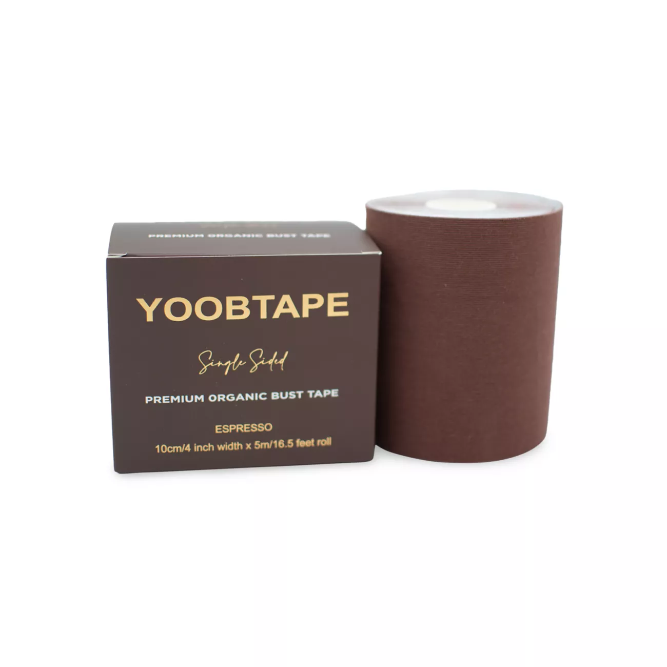 Односторонняя хлопковая лента стрейч для груди Espresso Yoobtape