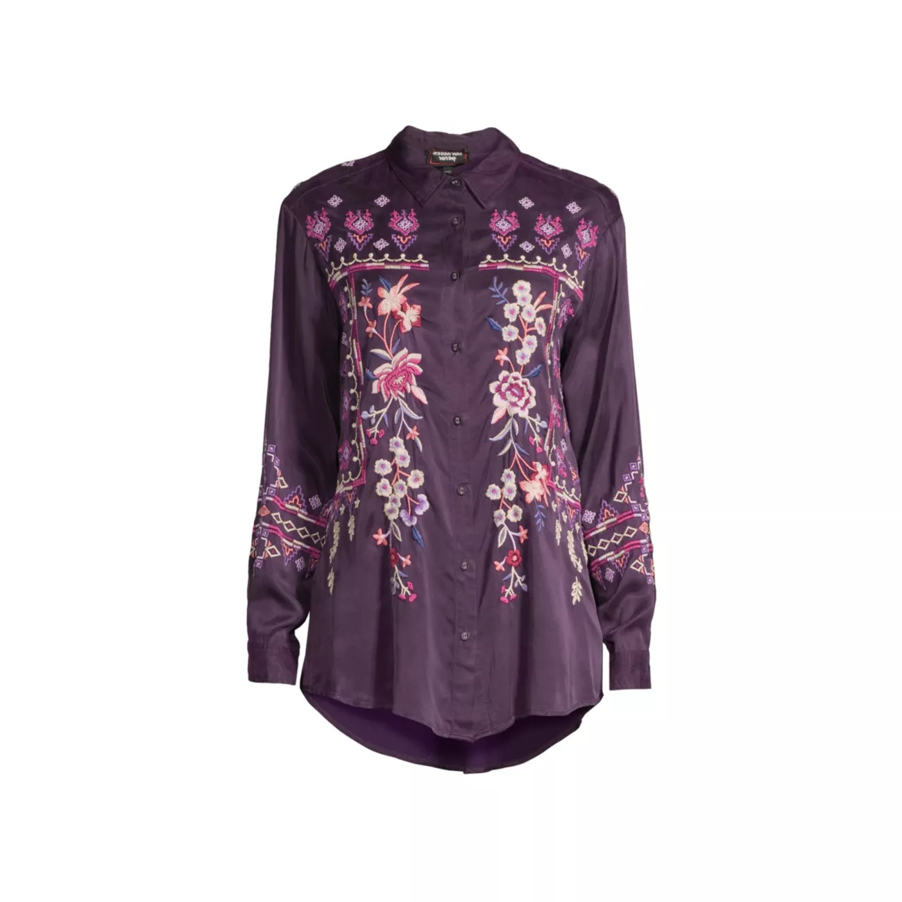Curaçao Embroidered High-Low Tunic Johnny Was