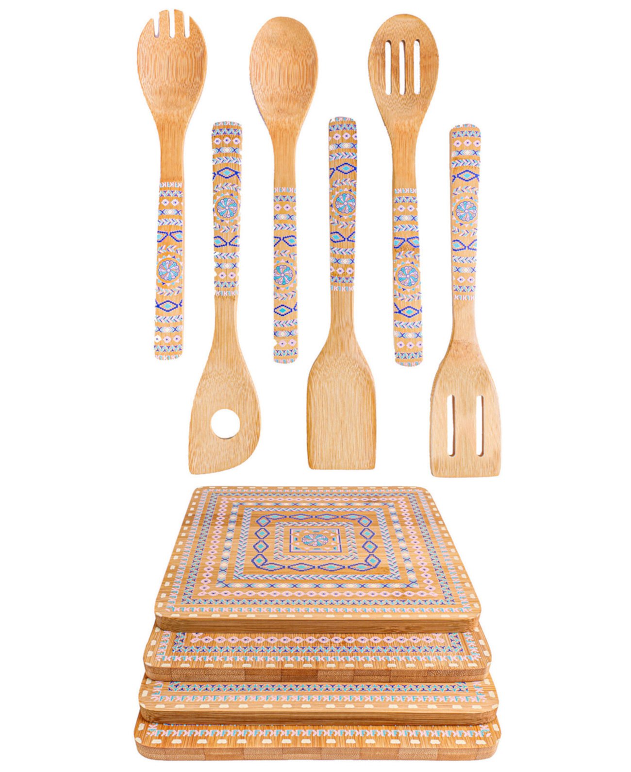 Бамбуковый набор посуды с рисунком из 10 предметов BergHOFF
