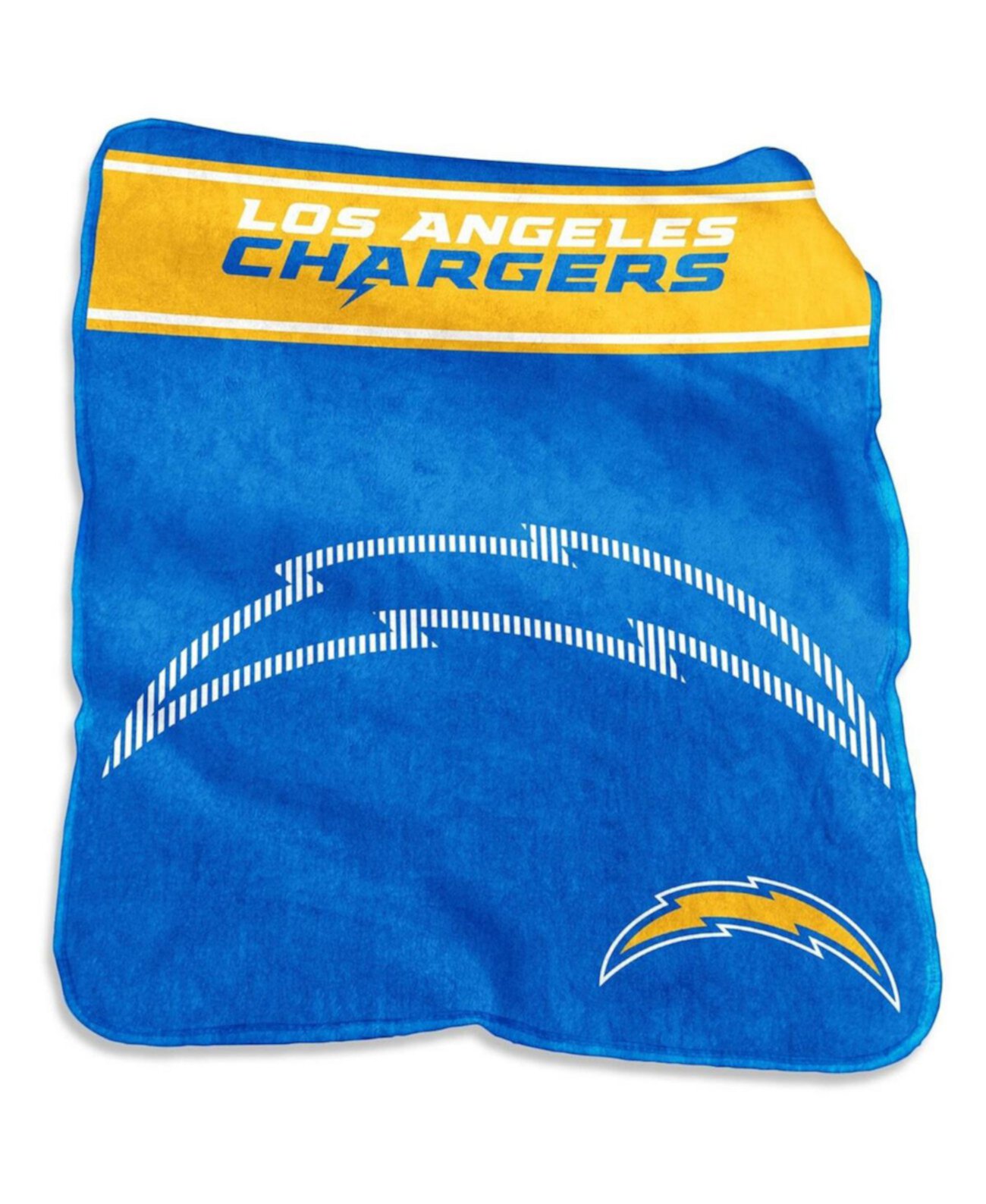 Плюшевое покрывало XL из полиэстера Raschel, 152 x 203 см, с логотипом Los Angeles Chargers Logo Brand