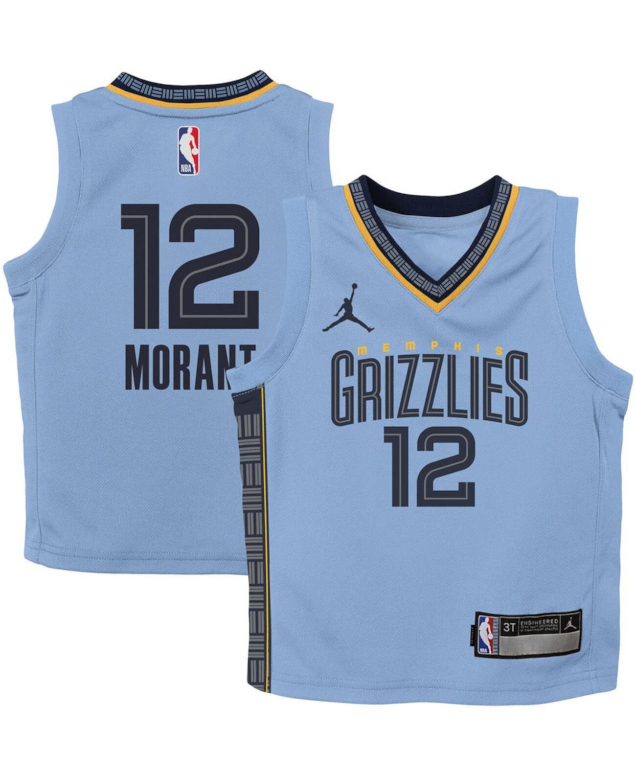 Детская майка Ja Morant Memphis Grizzlies Statement Edition 2022/23, легкая и безрукавная Jordan