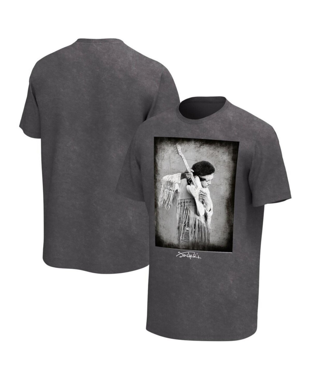 Мужская черная потертая футболка с рисунком Jimi Hendrix Woodstock Philcos