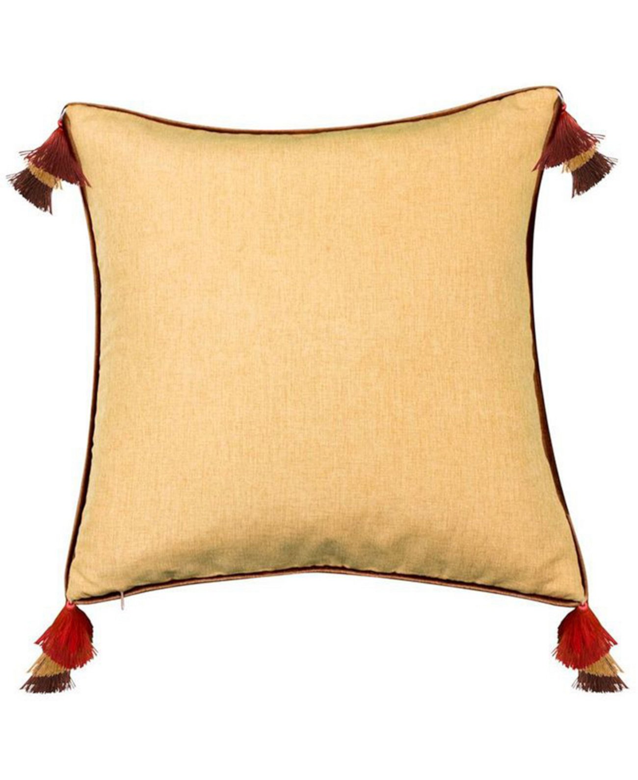 Бархатная двусторонняя декоративная подушка с кисточками, 18,5 x 18,5 дюймов Edie@Home
